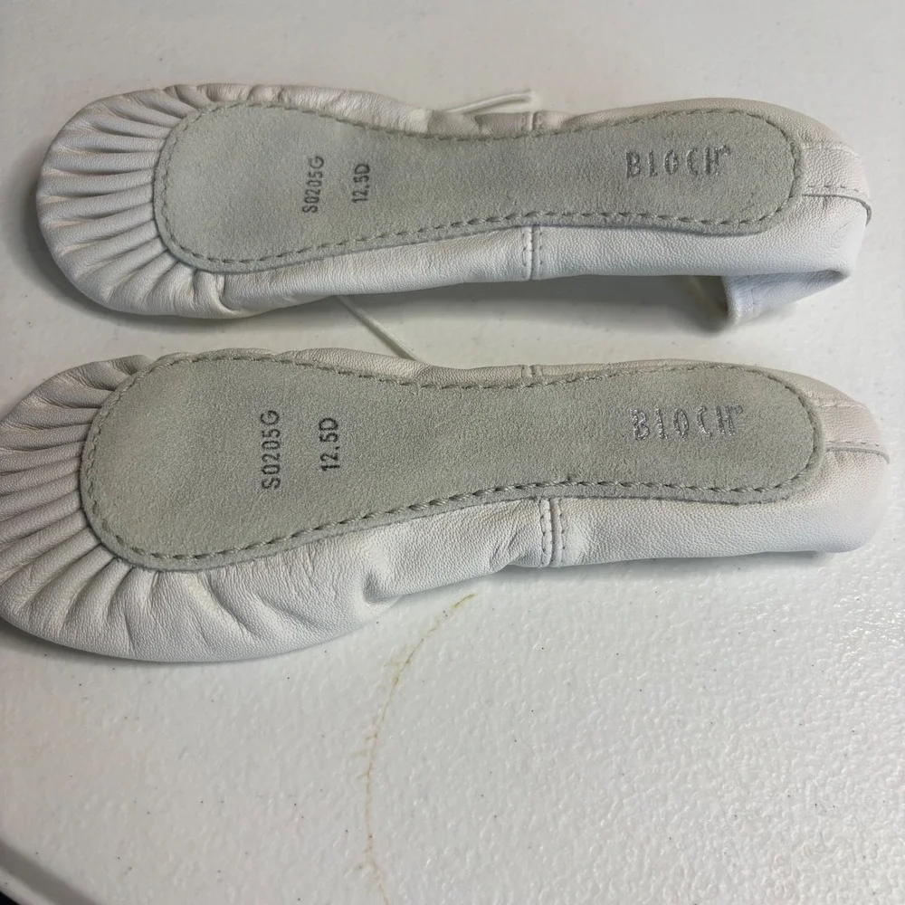 Bloch Dansoft S0205G Kids Ballet Dance Shoes‎ Slippers White Size 12.5